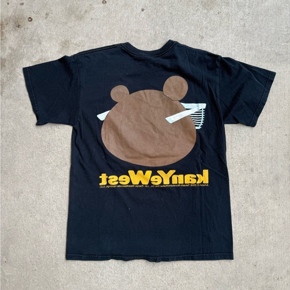 2008 Kanye West Takashi Murakami Men’s Graduation Bear Rap Tshirt M 20x28 - Picture 5 of 6